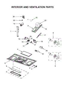 Interior And Ventilation Parts parts for Kitchenaid Microwave/Hood Combo KMHS120KPS0 from AppliancePartsPros.com