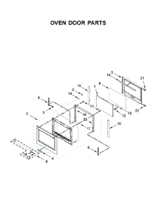 Oven Door Parts parts for Kitchenaid Wall Oven/Microwave Combo KOCE500EBL11 from AppliancePartsPros.com