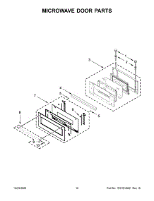 Microwave Door Parts parts for Kitchenaid Wall Oven/Microwave Combo KOCE500ESS20 from AppliancePartsPros.com