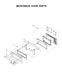 Microwave Door Parts parts for Kitchenaid Wall Oven/Microwave Combo KOCE500EWH09 from AppliancePartsPros.com