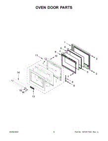 Oven Door Parts parts for Kitchenaid Wall Oven/Microwave Combo KOCE507EBS20 from AppliancePartsPros.com