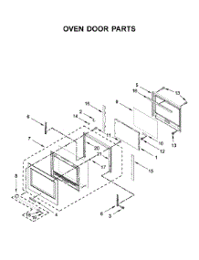 Oven Door Parts parts for Kitchenaid Wall Oven/Microwave Combo KOCE507ESS11 from AppliancePartsPros.com