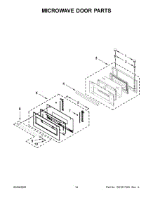 Microwave Door Parts parts for Kitchenaid Wall Oven/Microwave Combo KOCE507ESS20 from AppliancePartsPros.com