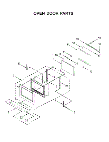 Oven Door Parts parts for Kitchenaid Wall Oven/Microwave Combo KOCE900HBS01 from AppliancePartsPros.com