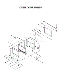 Oven Door Parts parts for Kitchenaid Wall Oven/Microwave Combo KOCE900HSS02 from AppliancePartsPros.com