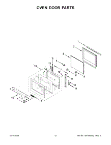 Oven Door Parts parts for Kitchenaid Wall Oven/Microwave Combo KOCE900HSS22 from AppliancePartsPros.com