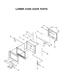 Lower Oven Door Parts parts for Kitchenaid Electric Wall Oven KODE300ESS05 from AppliancePartsPros.com