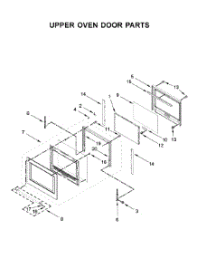 Upper Oven Door Parts parts for Kitchenaid Electric Wall Oven KODE300ESS05 from AppliancePartsPros.com
