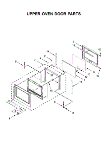Upper Oven Door Parts parts for Kitchenaid Electric Wall Oven KODE500EBS05 from AppliancePartsPros.com