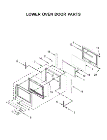 Lower Oven Door Parts parts for Kitchenaid Electric Wall Oven KODE500ESS05 from AppliancePartsPros.com