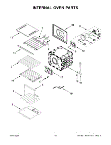 Internal Oven Parts parts for Kitchenaid Electric Wall Oven KODE500EWH20 from AppliancePartsPros.com