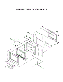 Upper Oven Door Parts parts for Kitchenaid Electric Wall Oven KODE507ESS05 from AppliancePartsPros.com