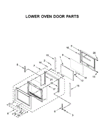 Lower Oven Door Parts parts for Kitchenaid Electric Wall Oven KODE507ESS05 from AppliancePartsPros.com