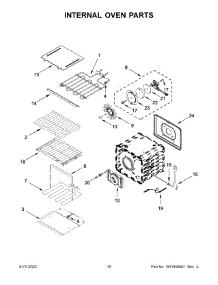 Internal Oven Parts parts for Kitchenaid Electric Wall Oven KODE507ESS21 from AppliancePartsPros.com