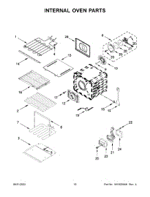 Internal Oven Parts parts for Kitchenaid Electric Wall Oven KODE900HBS20 from AppliancePartsPros.com