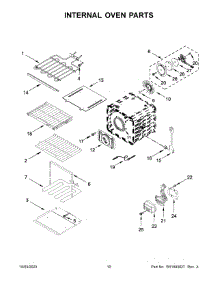 Internal Oven Parts parts for Kitchenaid Electric Wall Oven KODE900HBS21 from AppliancePartsPros.com