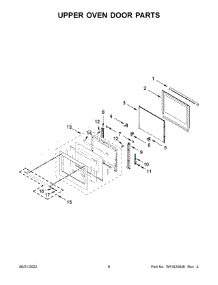 Upper Oven Door Parts parts for Kitchenaid Electric Wall Oven KODE900HSS20 from AppliancePartsPros.com