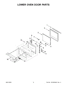 Lower Oven Door Parts parts for Kitchenaid Electric Wall Oven KODE900HSS20 from AppliancePartsPros.com