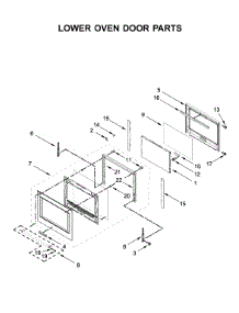 Lower Oven Door Parts parts for Kitchenaid Electric Wall Oven KODT107ESS04 from AppliancePartsPros.com