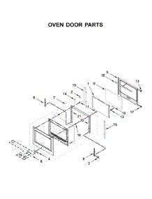 Oven Door Parts parts for Kitchenaid Electric Wall Oven KOSE500EWH05 from AppliancePartsPros.com