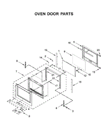 Oven Door Parts parts for Kitchenaid Electric Wall Oven KOSE507EBS05 from AppliancePartsPros.com