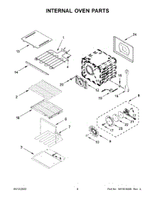 Internal Oven Parts parts for Kitchenaid Electric Wall Oven KOSE507ESS20 from AppliancePartsPros.com