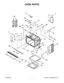 Oven Parts parts for Kitchenaid Electric Wall Oven KOSE507EWH20 from AppliancePartsPros.com