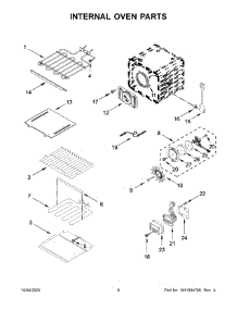 Internal Oven Parts parts for Kitchenaid Electric Wall Oven KOSE900HBS21 from AppliancePartsPros.com