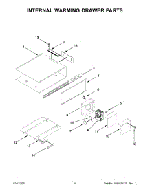 Internal Warming Drawer Parts parts for Kitchenaid Warming Drawer KOWT107EBS00 from AppliancePartsPros.com