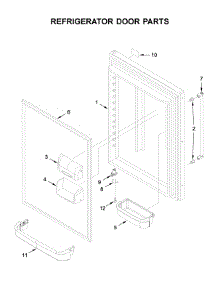 Refrigerator Door Parts parts for Kitchenaid Bottom-Mount Refrigerator KRBL102ESS01 from AppliancePartsPros.com