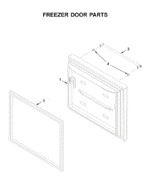 Freezer Door Parts parts for Kitchenaid Bottom-Mount Refrigerator KRBL102ESS01 from AppliancePartsPros.com