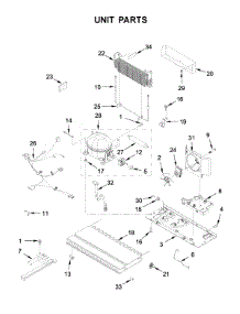 Unit Parts parts for Kitchenaid Bottom-Mount Refrigerator KRBL102ESS01 from AppliancePartsPros.com
