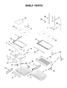 Shelf Parts parts for Kitchenaid Bottom-Mount Refrigerator KRBL102ESS01 from AppliancePartsPros.com