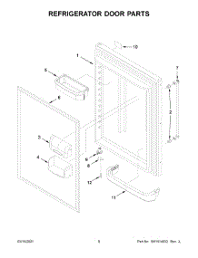 Refrigerator Door Parts parts for Kitchenaid Bottom-Mount Refrigerator KRBL102ESS02 from AppliancePartsPros.com