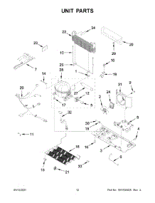 Unit Parts parts for Kitchenaid Bottom-Mount Refrigerator KRBL102ESS03 from AppliancePartsPros.com