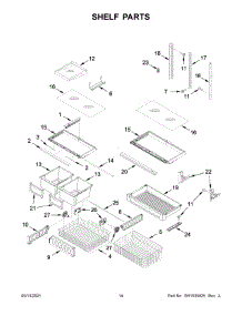 Shelf Parts parts for Kitchenaid Bottom-Mount Refrigerator KRBL102ESS03 from AppliancePartsPros.com