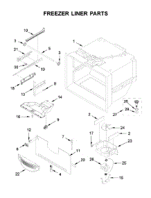 Freezer Liner Parts parts for Kitchenaid Bottom-Mount Refrigerator KRBL109ESS01 from AppliancePartsPros.com