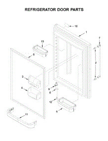Refrigerator Door Parts parts for Kitchenaid Bottom-Mount Refrigerator KRBL109ESS01 from AppliancePartsPros.com