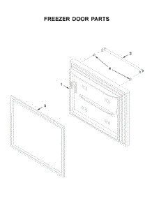Freezer Door Parts parts for Kitchenaid Bottom-Mount Refrigerator KRBL109ESS01 from AppliancePartsPros.com
