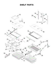 Shelf Parts parts for Kitchenaid Bottom-Mount Refrigerator KRBL109ESS01 from AppliancePartsPros.com