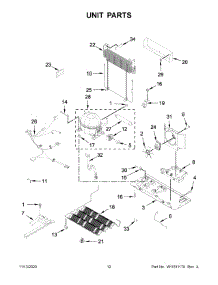 Unit Parts parts for Kitchenaid Bottom-Mount Refrigerator KRBL109ESS02 from AppliancePartsPros.com