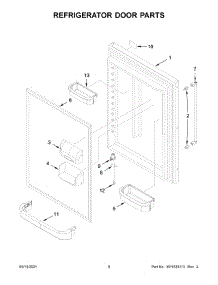 Refrigerator Door Parts parts for Kitchenaid Bottom-Mount Refrigerator KRBL109ESS03 from AppliancePartsPros.com
