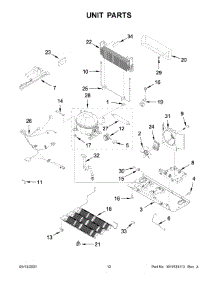 Unit Parts parts for Kitchenaid Bottom-Mount Refrigerator KRBL109ESS03 from AppliancePartsPros.com