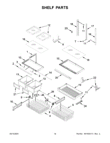 Shelf Parts parts for Kitchenaid Bottom-Mount Refrigerator KRBL109ESS03 from AppliancePartsPros.com