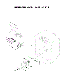 Refrigerator Liner Parts parts for Kitchenaid Bottom-Mount Refrigerator KRBR102ESS01 from AppliancePartsPros.com
