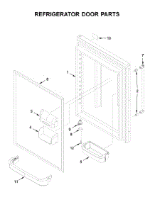 Refrigerator Door Parts parts for Kitchenaid Bottom-Mount Refrigerator KRBR102ESS01 from AppliancePartsPros.com