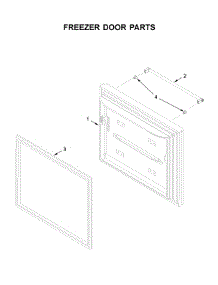 Freezer Door Parts parts for Kitchenaid Bottom-Mount Refrigerator KRBR102ESS01 from AppliancePartsPros.com