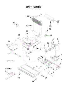 Unit Parts parts for Kitchenaid Bottom-Mount Refrigerator KRBR102ESS01 from AppliancePartsPros.com