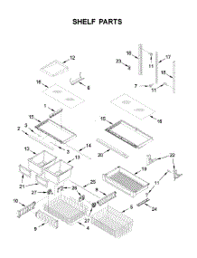 Shelf Parts parts for Kitchenaid Bottom-Mount Refrigerator KRBR102ESS01 from AppliancePartsPros.com