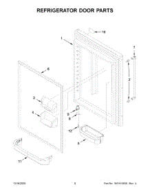 Refrigerator Door Parts parts for Kitchenaid Bottom-Mount Refrigerator KRBR102ESS02 from AppliancePartsPros.com